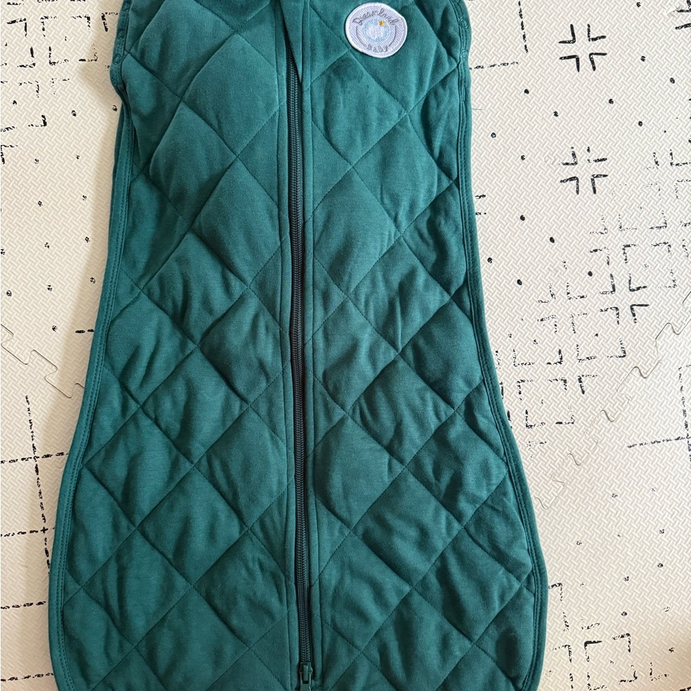 Quilted Teal Kids Sleep Sack Swaddle - Cozy Zippered Pajama
